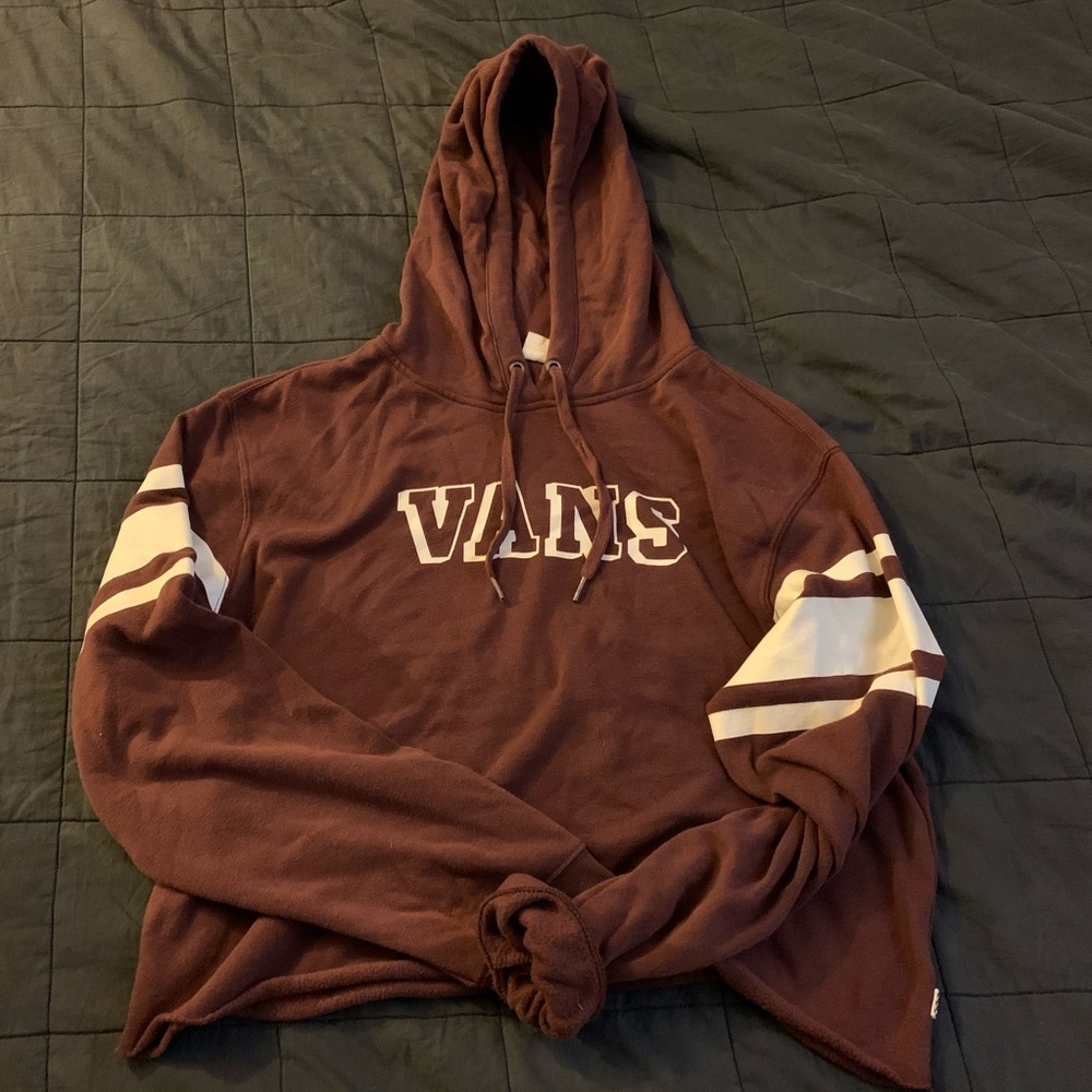 Burgundy Vans hoodie